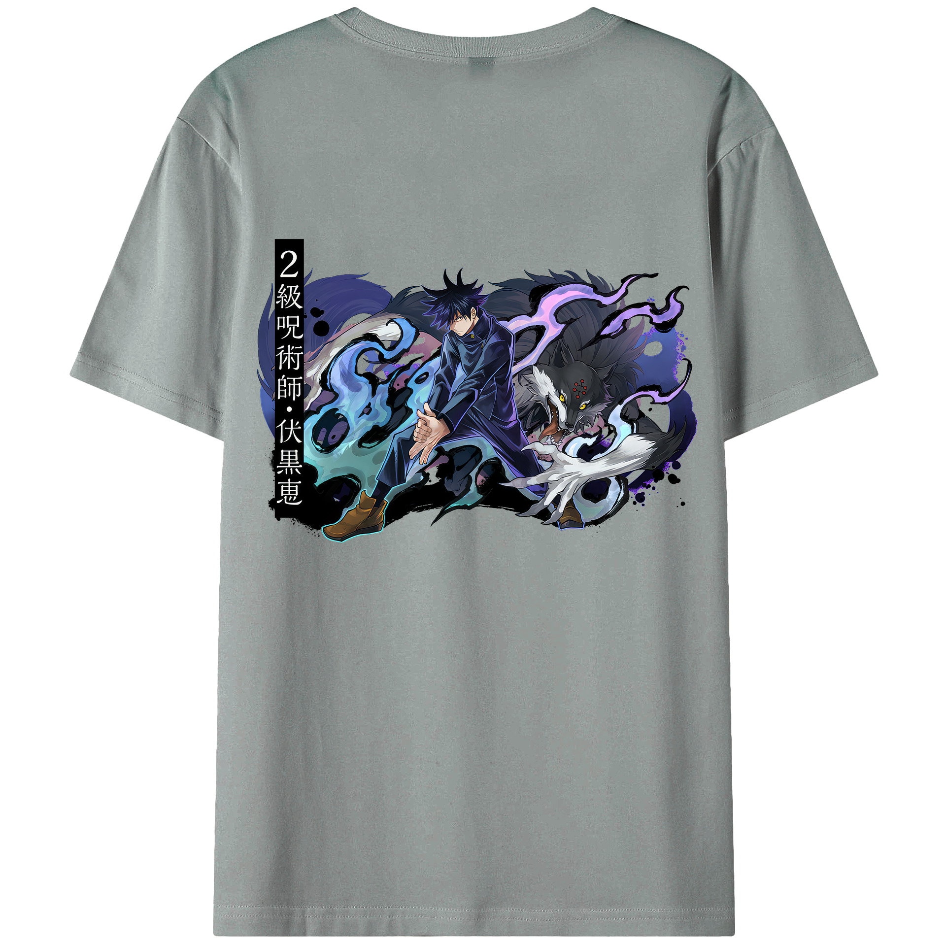 （画像用） 呪術廻戦 Jujutsu Kaisen 綿100％ メンズ半袖Tシャツ（バックプリント） 通気性